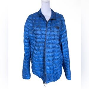 The North Face Blue Quilted Down Puffer Jacket